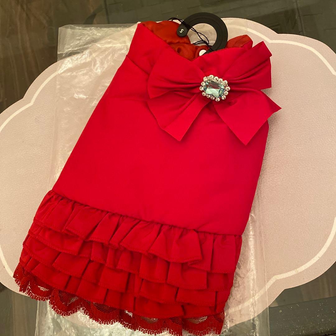 タイムセール❣️新品❤︎ルイスドッグlouisdog❤︎ フリルダウンコートビジュー付