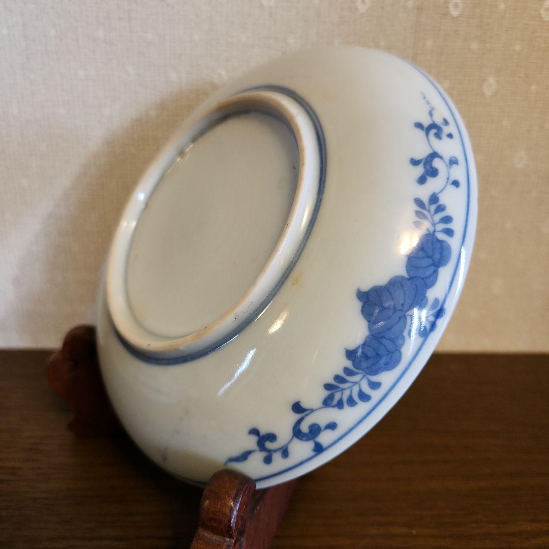 古伊万里　染付　印判　膾皿　5客セット　骨董品　伊万里焼