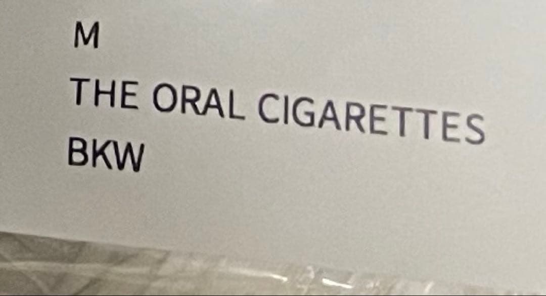 THE ORAL CIGARETTES オーラル ベースボールTシャツ