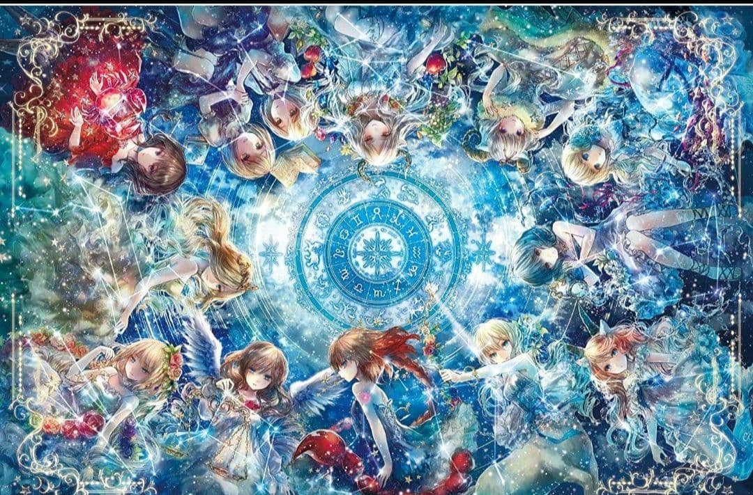 おにねこ1000ピースパズル『12星座物語』完成品