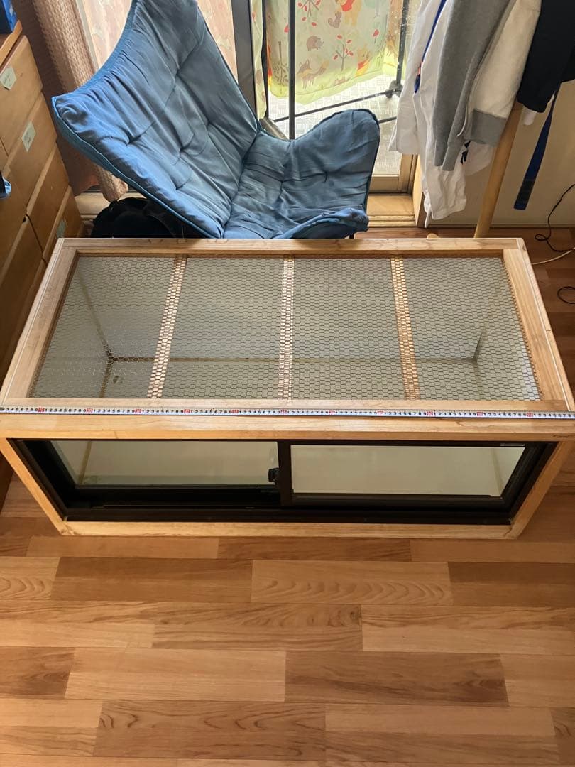 Ｆ＆K爬虫類アルミサッシ木製ケージ w1200×D600×H500