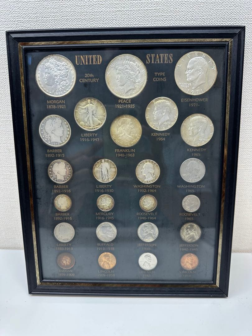 額入りアメリカ20世紀硬貨セット　銀貨