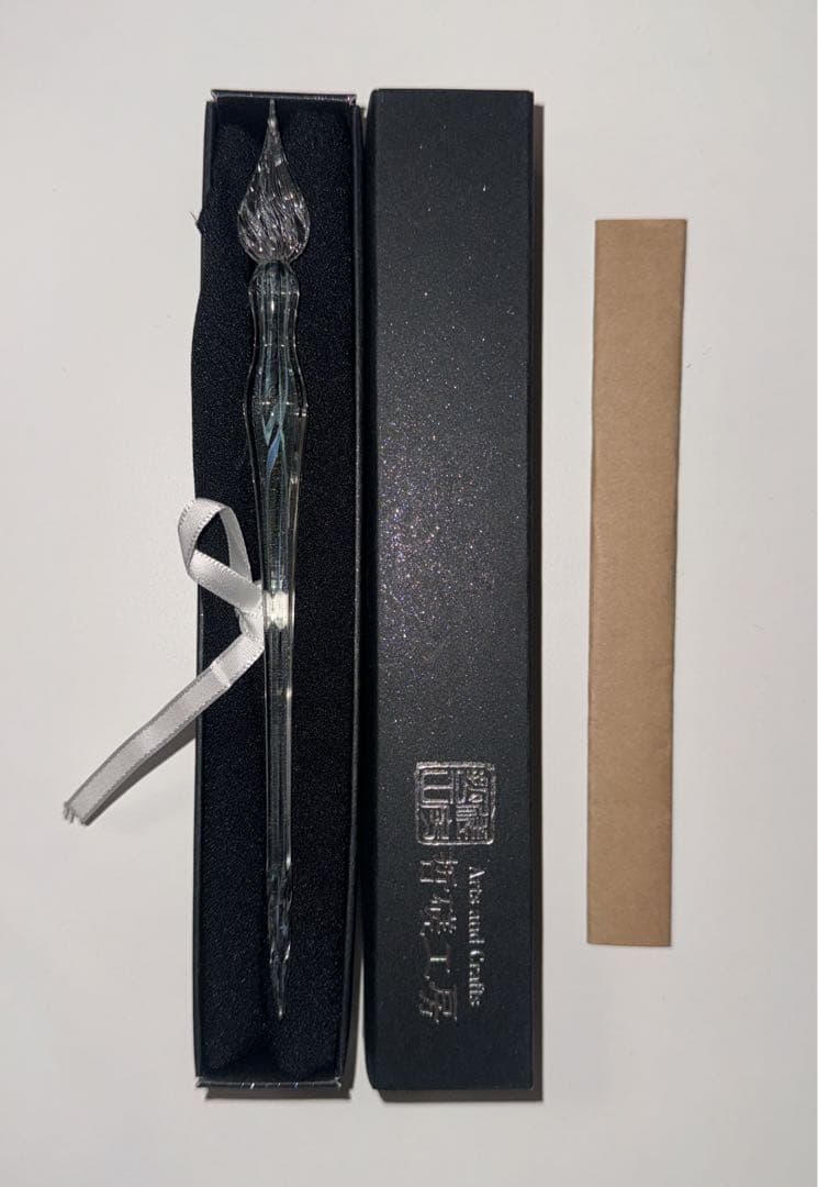 哲磋工房 ガラスペン 水色×緑 はしっこペン ポチョペン 新品未使用