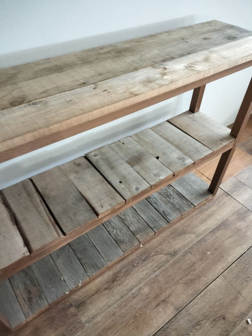 アンティーク　古木　オープンラック　店舗　棚　ラック