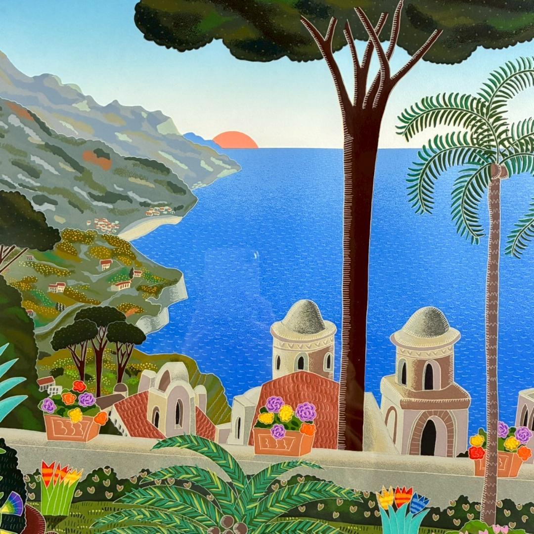 トーマス・マックナイト「Villa Rufolo」シルクスクリーン 直筆サイン入