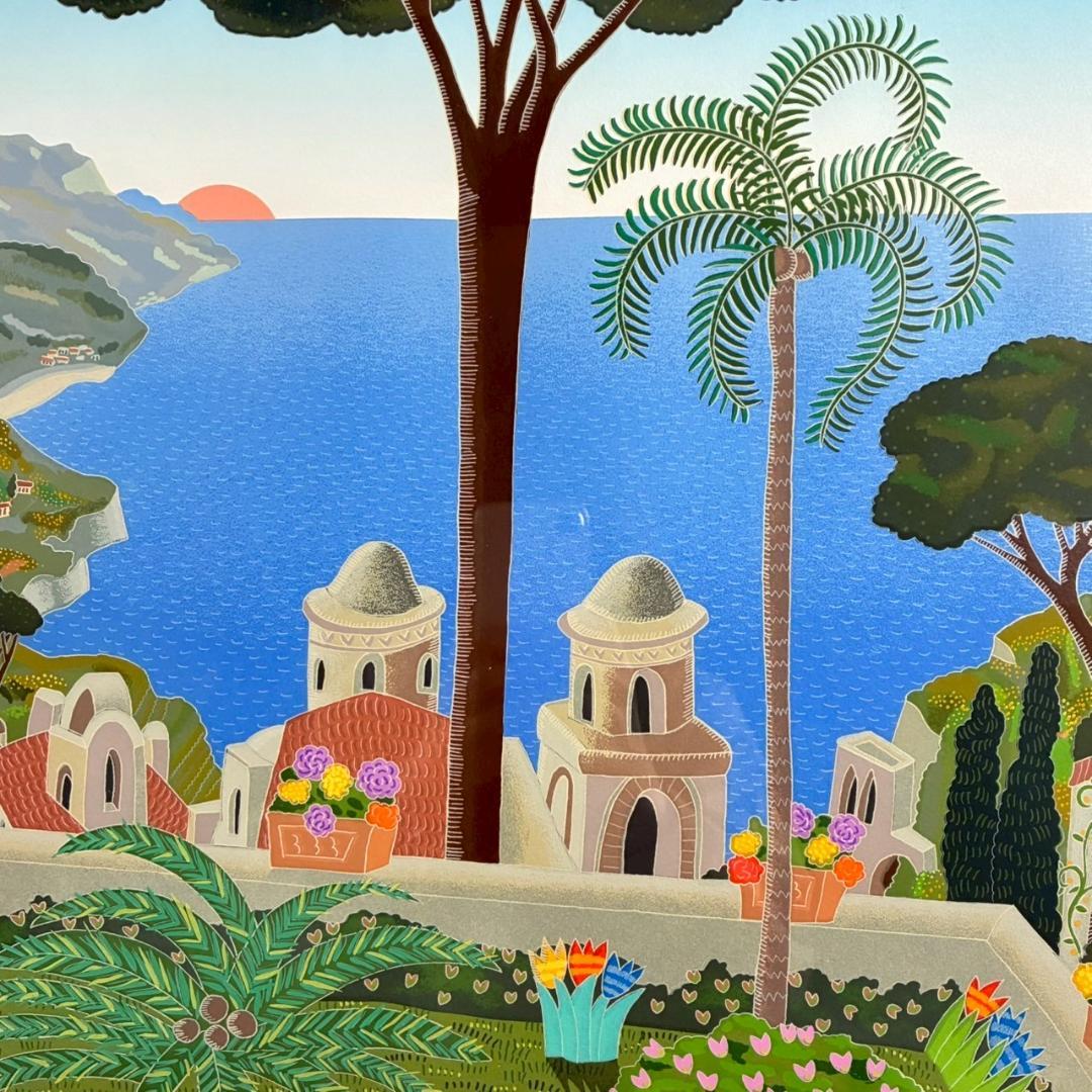 トーマス・マックナイト「Villa Rufolo」シルクスクリーン 直筆サイン入