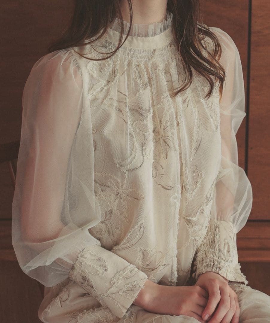 フェザーフラワーチュールドレス 結婚式お呼ばれワンピース オケージョンドレス