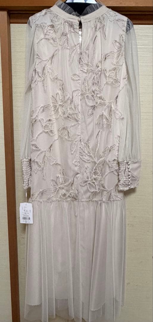 フェザーフラワーチュールドレス 結婚式お呼ばれワンピース オケージョンドレス