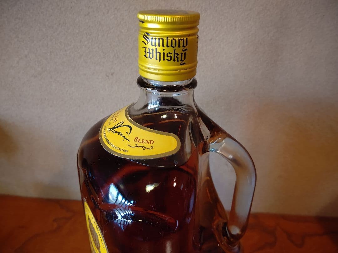 サントリーウイスキー 取っ手付き ガラス ボトル 角瓶 1920ml 終売品