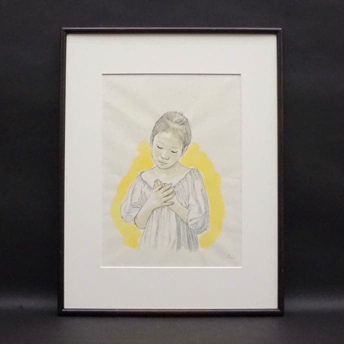 藤森久一 ル・サロン展会員 肉筆画 額装 美術 芸術 1点物 古美術品 原画