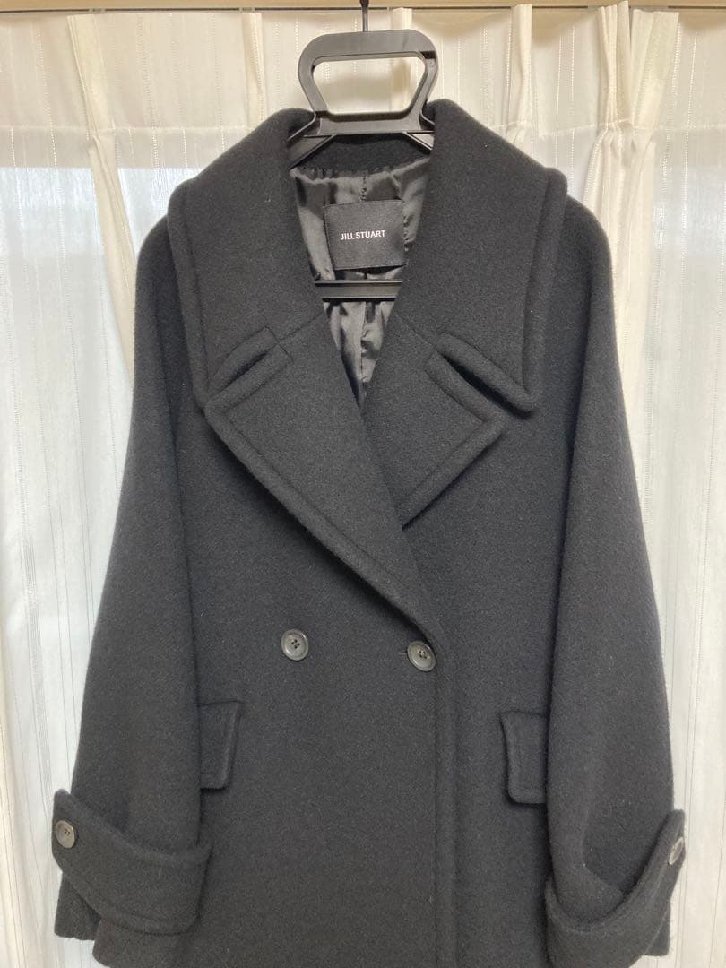 【最終価格】JILLSTUART ダブルビーバーロングコート　ブラック