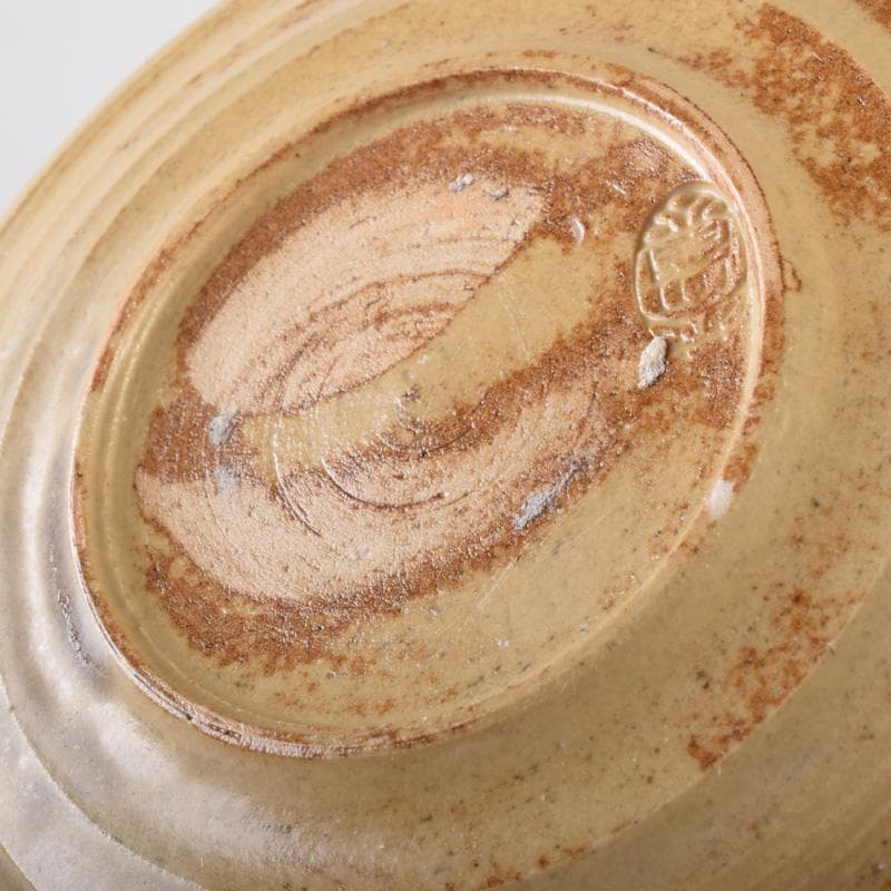 和食器　黄瀬戸　加藤春二作　桐文　銘々皿　六客　共箱　C　7435