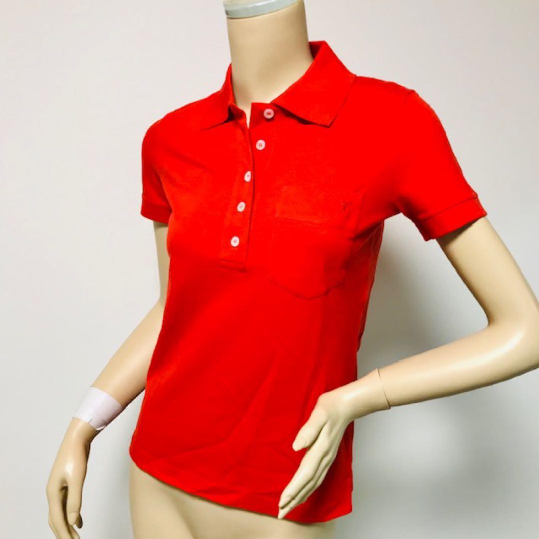 新品未使用★ルイヴィトン・レディース LV刺繍 コットン ポロシャツ(XS)