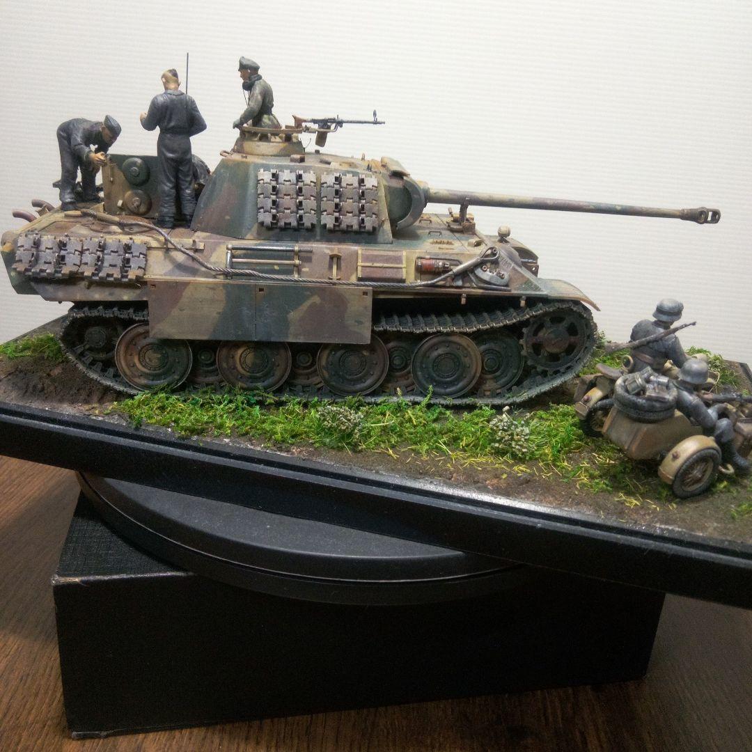 大蛇丸　パンター戦車 1/35　ジオラマ完成品　キングタイガー完成品