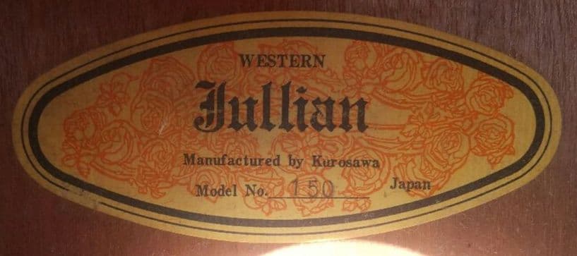 希少 Jullian 150 黒澤楽器 アコースティックギター ハードケース付