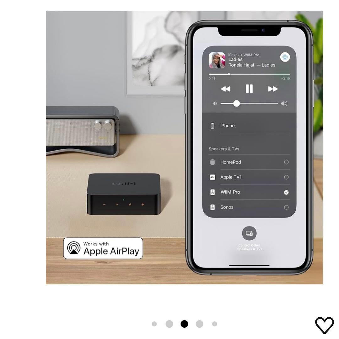 WiiM Pro AirPlay 2 レシーバー クロームキャスト対応 WiFi