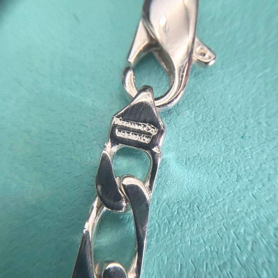 極美品 Tiffany コンビ フィガロ 18金 チェーン ブレスレット