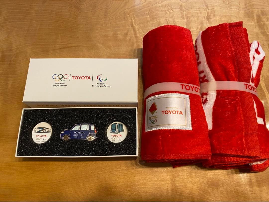 オリンピック　非売品　トヨタ 東京オリンピック2020 ピンバッジ タオルセット