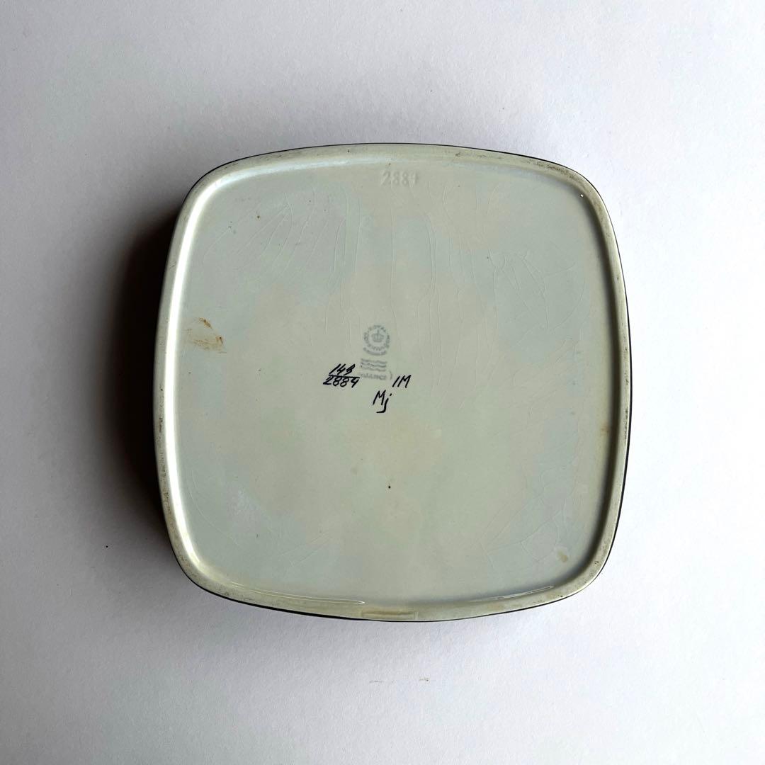 ロイヤルコペンハーゲン テネラ 鳥 スクエアプレート アルミニア ブルー北欧雑貨