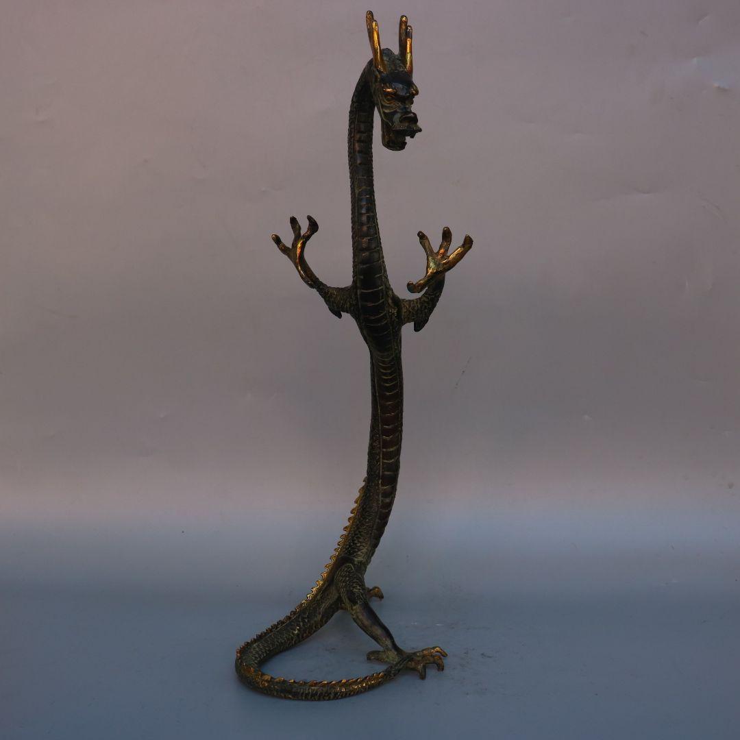 銅 重工 ドラゴン 装飾品 工芸品 美術品 置物
