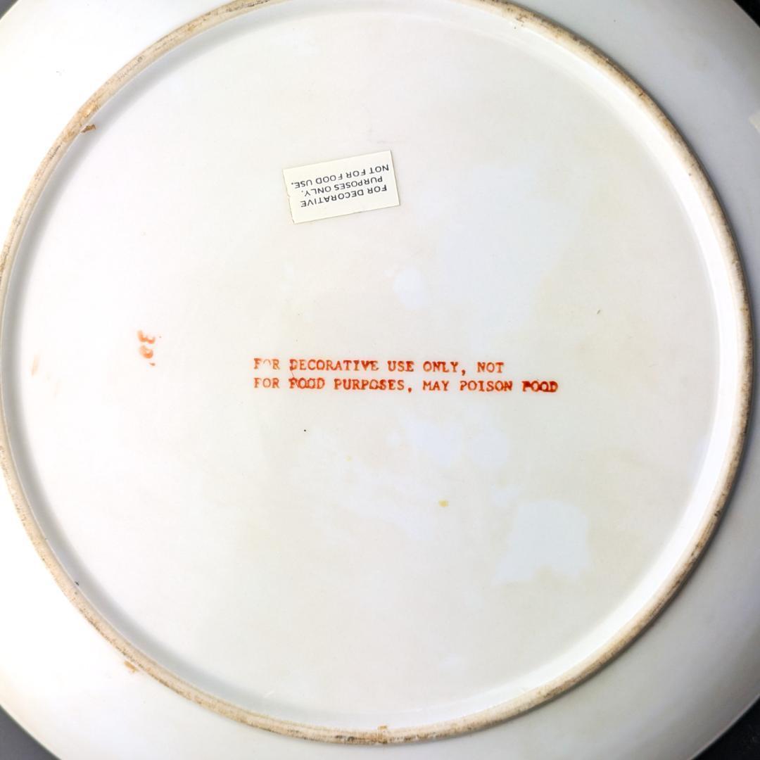 金彩に牡丹と桔梗の花々 装飾陶器の花瓶＆飾皿セット 淡い色彩が美しいです