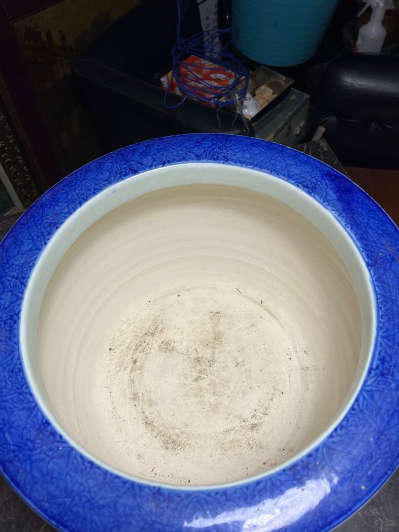 火鉢、陶器火鉢、山水画火鉢、手あぶり火鉢、囲炉裏、炉端、金魚鉢、メダカ鉢、睡蓮鉢