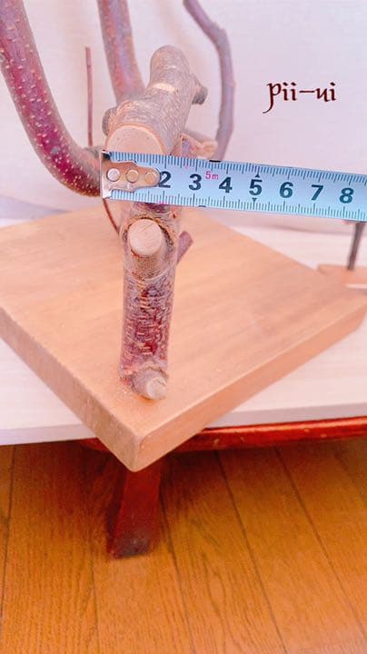 白樺　希少　曲がった枝のスタンド　長いスタンドセット　35