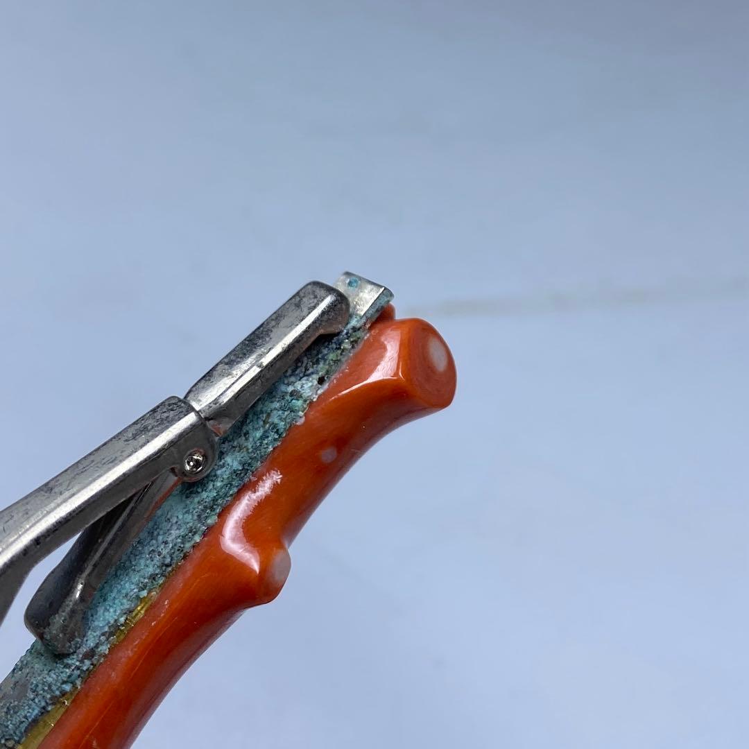 本赤珊瑚　ブローチ　帯留　50g トヒチ 東な7-0215☆2F