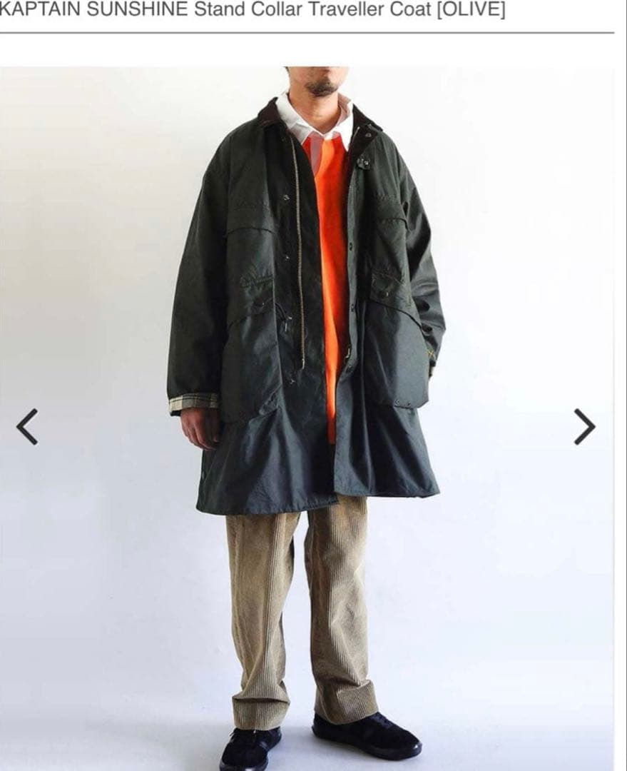入手困難⭐︎バブアー×キャプテンサンシャイン トラベラーコート セージグリーン36