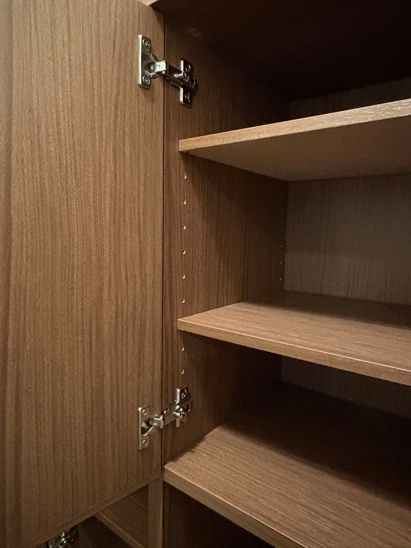 【美品】シューズボックス ミラー付き 組立済み 汚れ防止シート付き ※即購入可