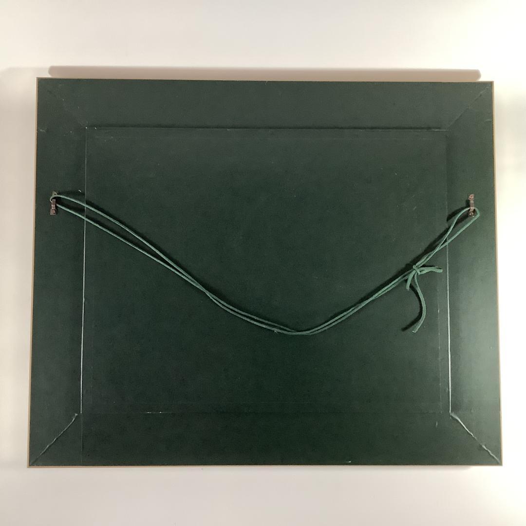 アルボー作 荒野の群馬 絵画 額装 約8号相当 金色装飾額縁付き