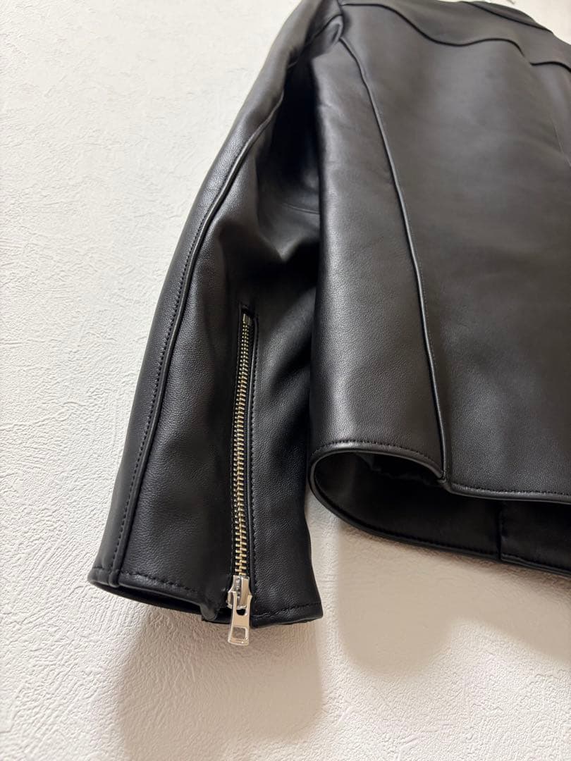 417EDIFICE レザーシングルライダース　Lサイズ