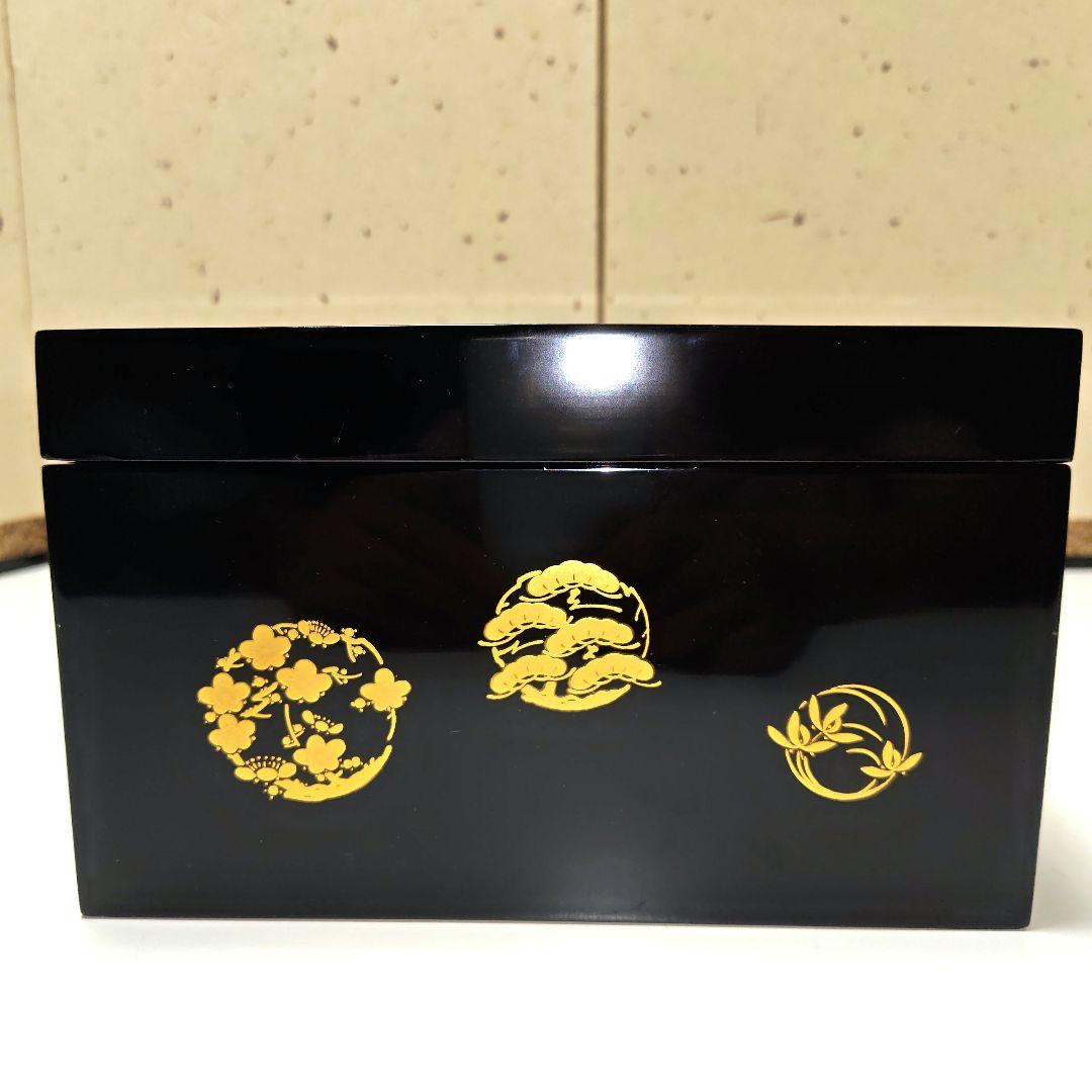 新春セール!　茶道具　真塗花丸紋蒔絵茶箱