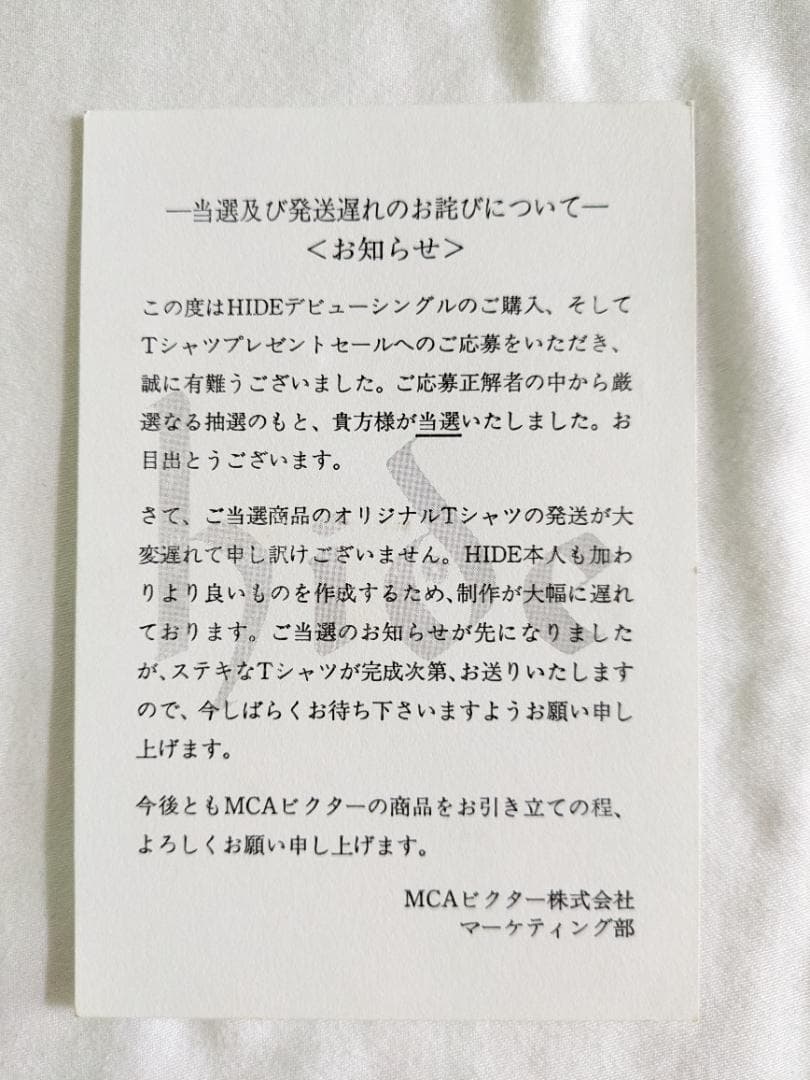【超激レア非売品】 hide オリジナル CG STEREOGRAM Tシャツ