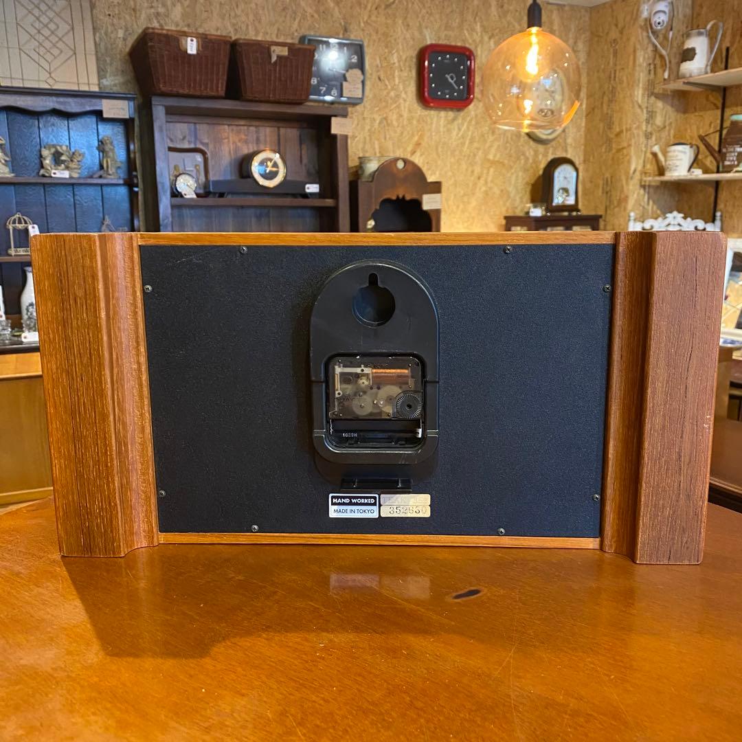 studio PEAK▼HOUR 掛時計 置時計　チーク材　無垢材