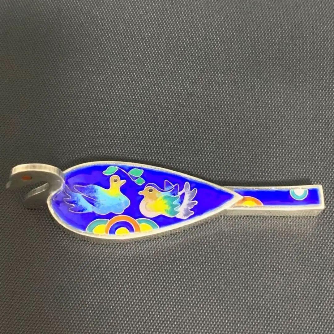 シルバーAG99 刻印　40g韓国宮廷置物 文鎮　白鳥　オシドリ　書道道具　骨董