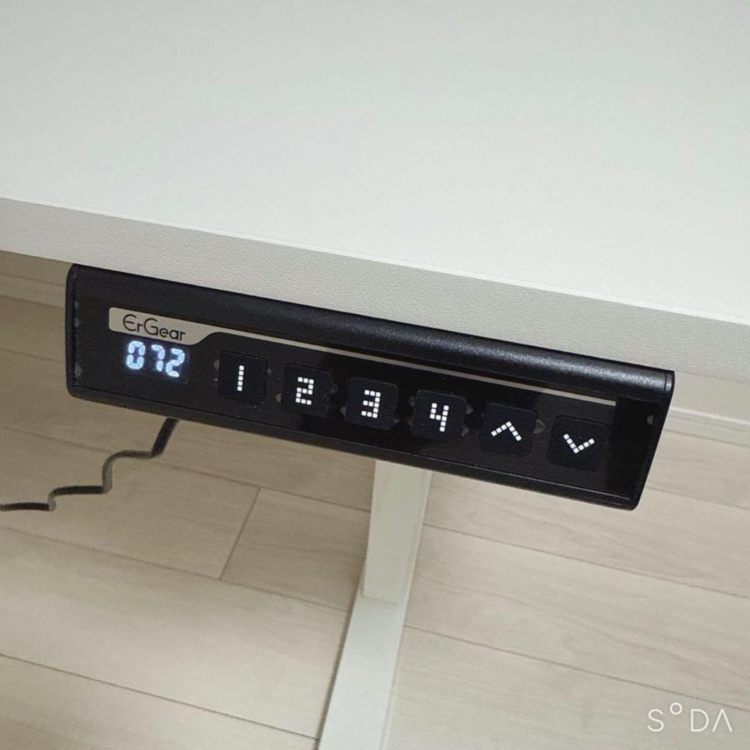 ErGear 電動 デスク 160×70×72-118cm ホワイト 昇降