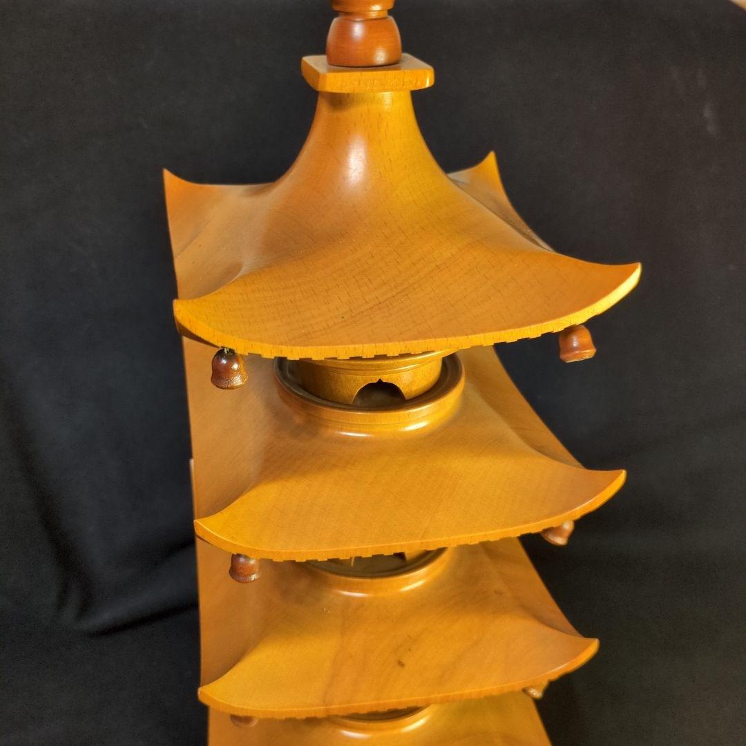 木製 五重塔 宮島細工 高さ約60cm