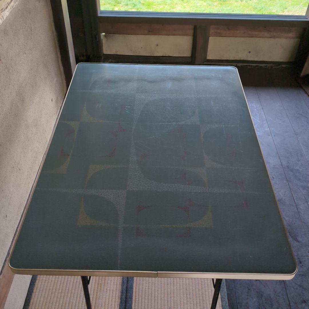 r*0様 昭和レトロ　アイアン脚テーブル　アンティーク 作業台　W1050