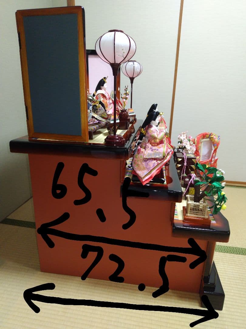 【まこちゃんさん専用】久月　桃小町　飾り棚のみ（お人形は別で出品中）