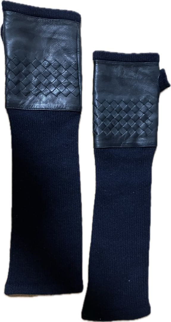 Bottega Veneta カシミヤ レザー手袋 アームウォーマー