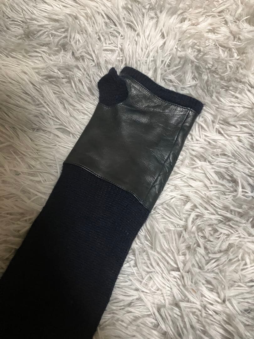 Bottega Veneta カシミヤ レザー手袋 アームウォーマー