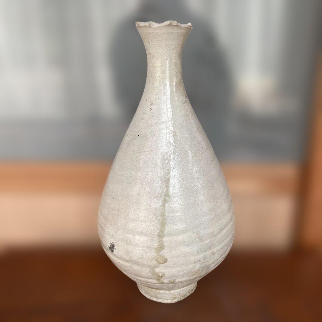 李朝初期粉引徳利