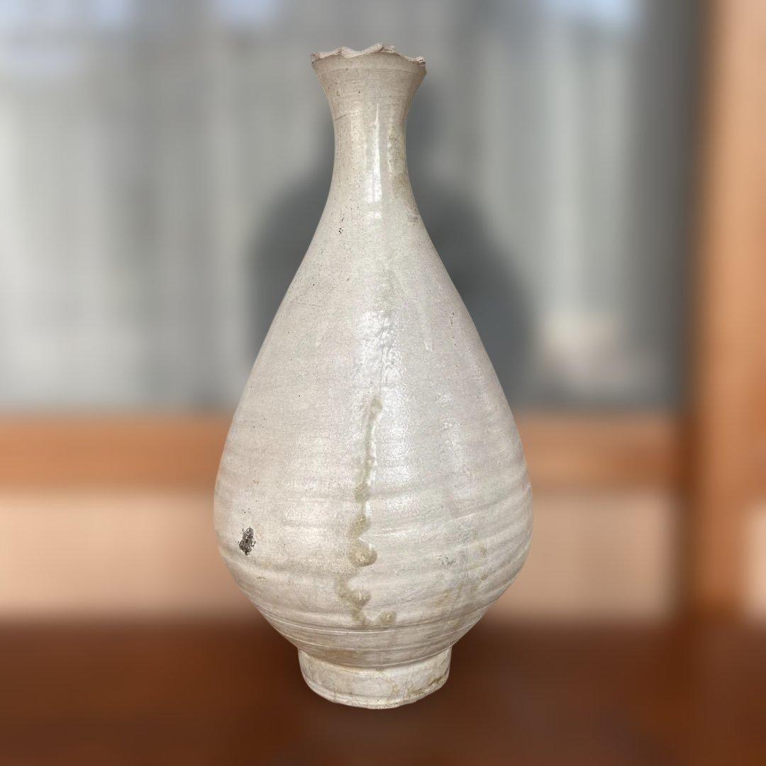 李朝初期粉引徳利