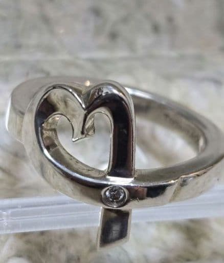 ティファニー 指輪 10号　ラビングハート ダイヤモンド パロマピカソ 銀