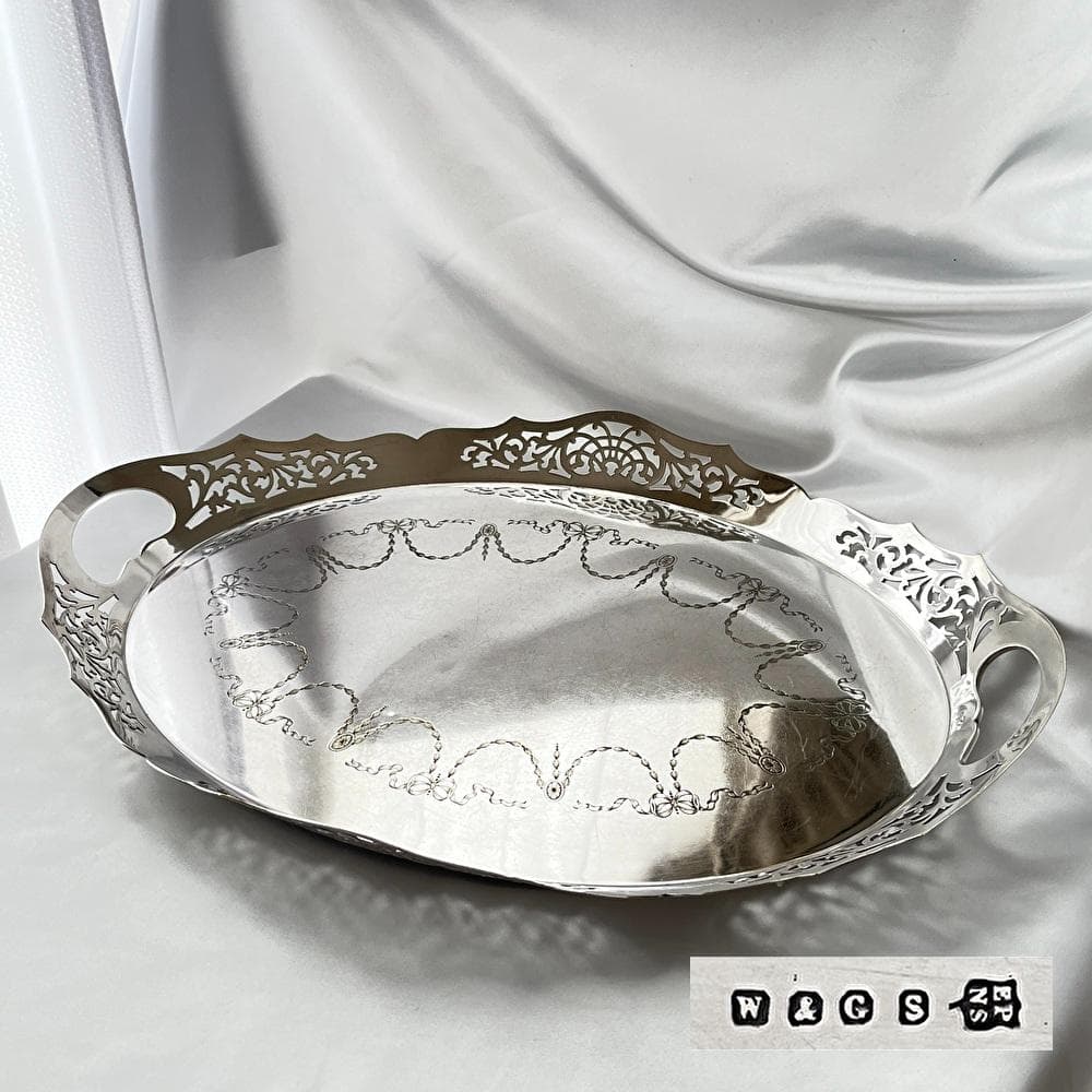 【Watson & Gillott】透かしのティーサービス 5点　トレー