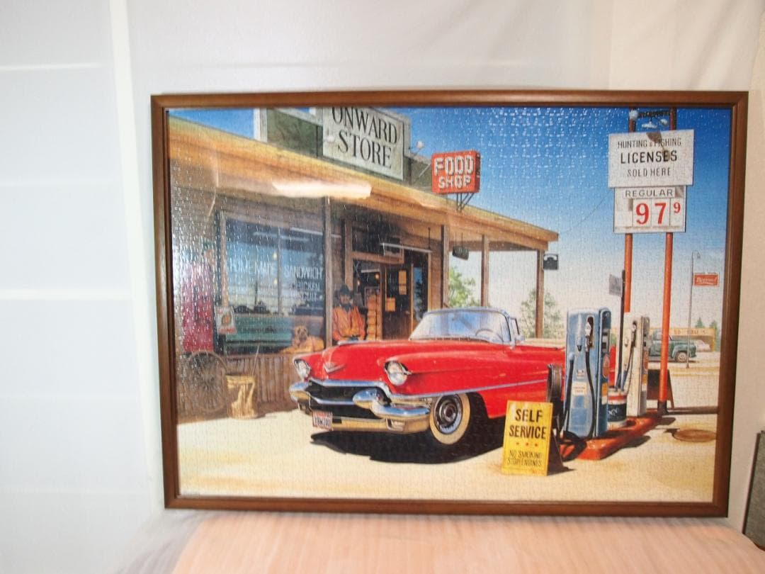 【美品】アメリカンカントリー ジグソーパズル 2000ピース ガソリンスタンド