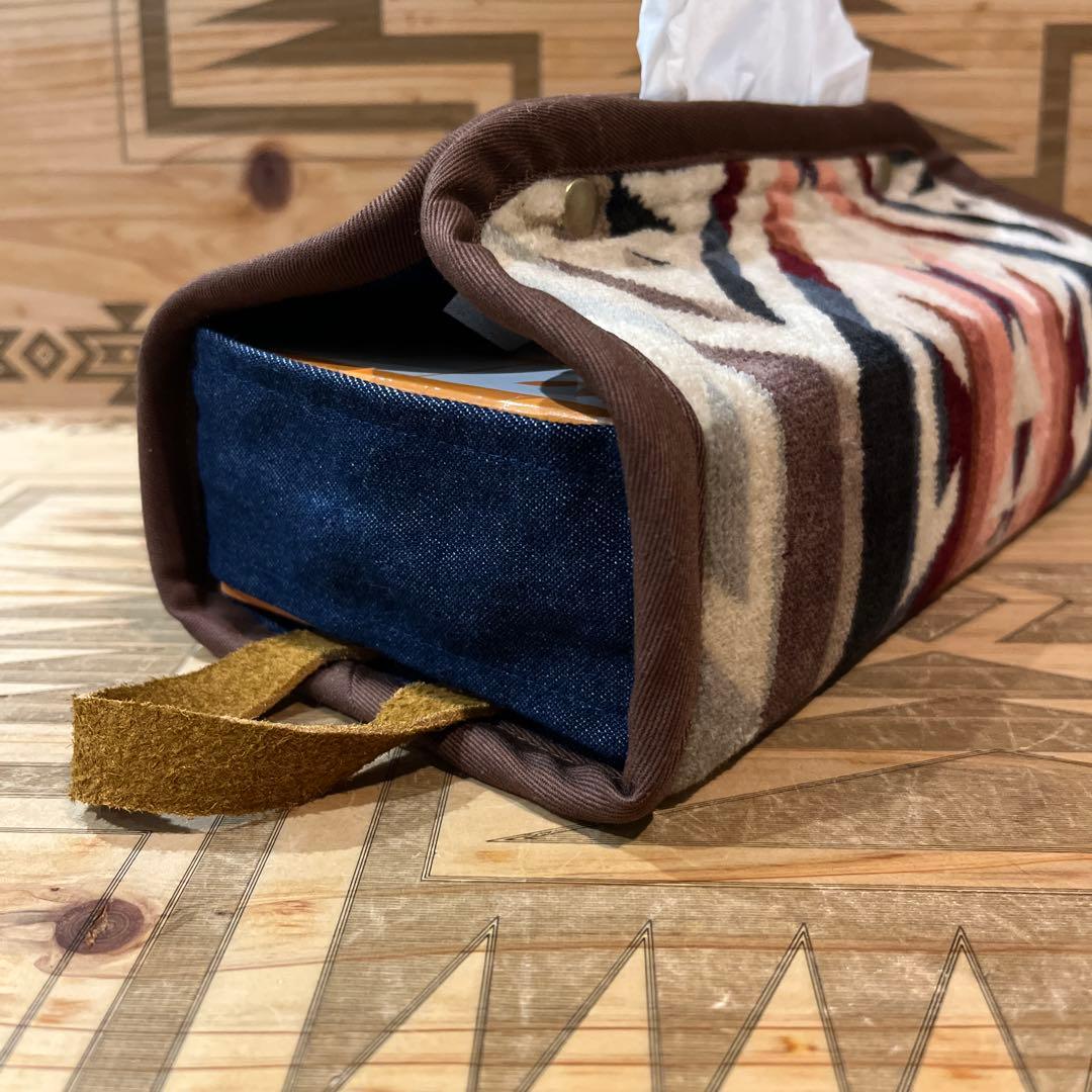 べーやんページ ペンドルトン クッションカバー リメイク ティッシュカバー