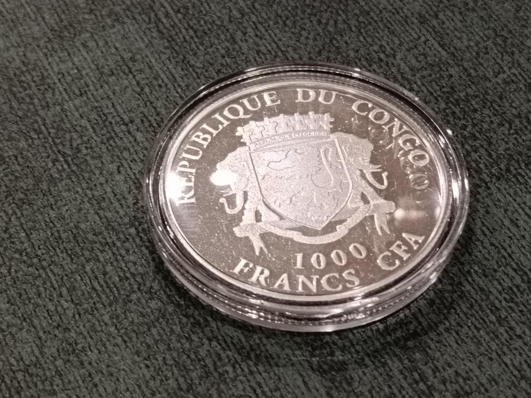 メダル純銀2015年 ヤギ 四つ葉のクローバー