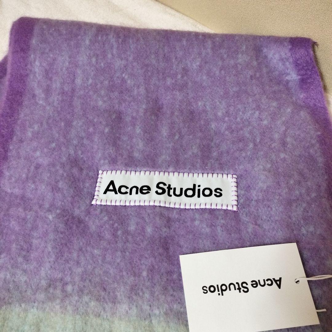 紫　ACNE STUDIOS　マフラー　スカーフ